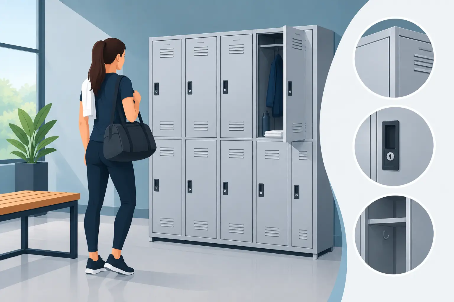 Como escolher armário de aço para vestiário