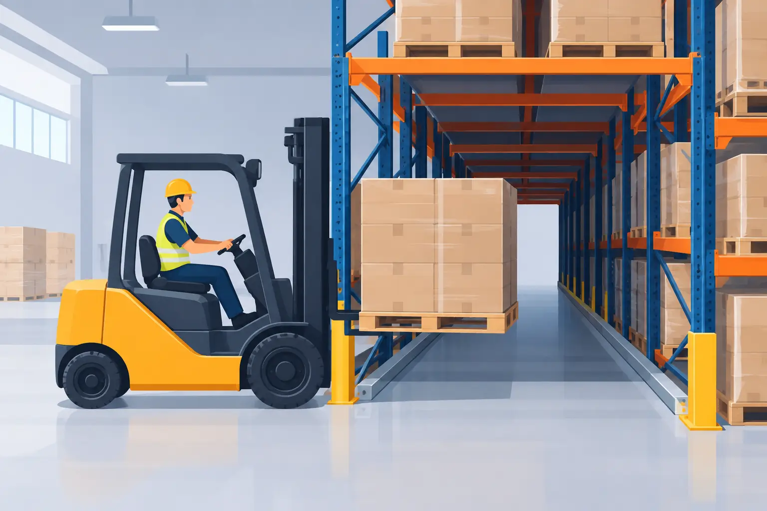 Quando usar drive-through para pallets industriais